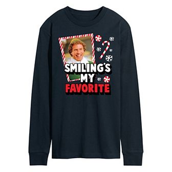 Men's Elf Smiling My Favorite Long Sleeve Tee