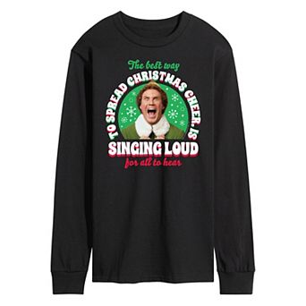 Men's Elf Singing Elf Long Sleeve Tee