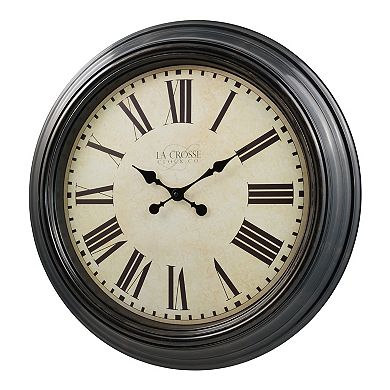 La Crosse Technology 23-In. Maxwell Antique Quartz Analog Wall Clock