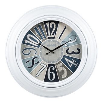 La Crosse Technology 22 in Lakeside White Quartz Analog Wall Clock
