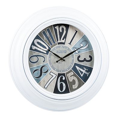 La Crosse Technology 22-in. Lakeside White Quartz Analog Wall Clock