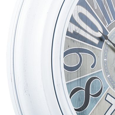 La Crosse Technology 22-in. Lakeside White Quartz Analog Wall Clock