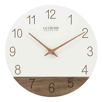 La Crosse Technology 12 in Sierra Wood Quartz Analog Wall Clock