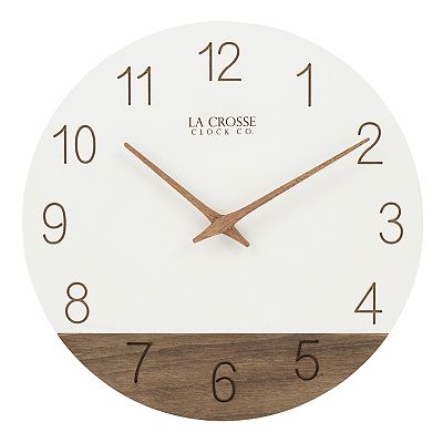 La Crosse Technology 12-in. Sierra Wood Quartz Analog Wall Clock