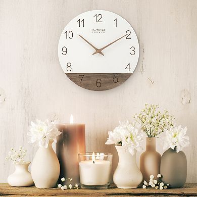 La Crosse Technology 12-in. Sierra Wood Quartz Analog Wall Clock