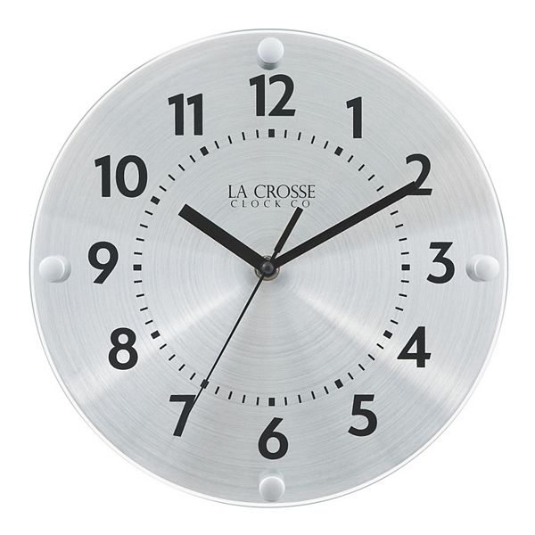 La Crosse Technology 10in. Orion Metal Silent Quartz Analog Wall Clock