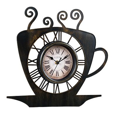 La Crosse Technology 13-in. Latte Mug Quartz Analog Wall Clock