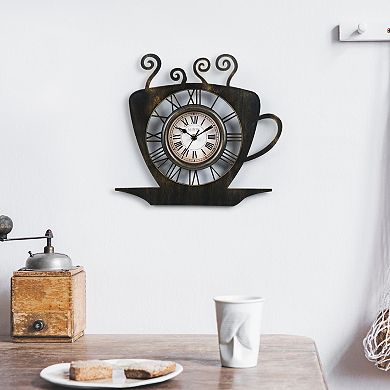 La Crosse Technology 13-in. Latte Mug Quartz Analog Wall Clock