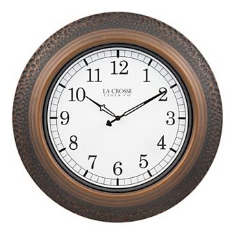 La Crosse Technology 21 in Indoor/Outdoor Marcella Metal Quartz Analog Wall Clock