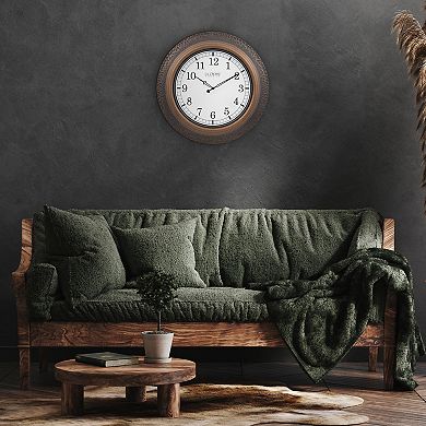 La Crosse Technology 21-in. Indoor/Outdoor Marcella Metal Quartz Analog Wall Clock