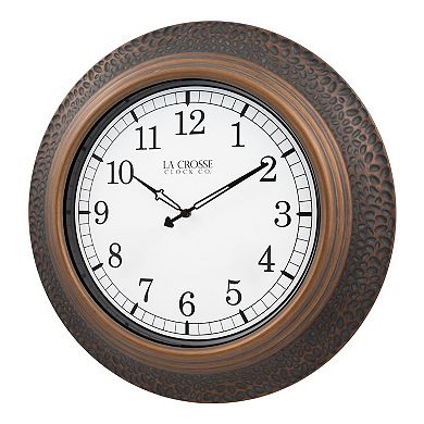 La Crosse Technology 21-in. Indoor/Outdoor Marcella Metal Quartz Analog Wall Clock