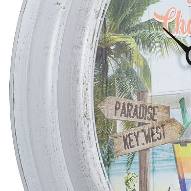 La Crosse Technology 15.75" Changes in Latitudes Margaritaville Outdoor Quartz Clock with Temp