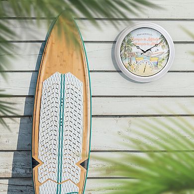 La Crosse Technology 15.75" Changes in Latitudes Margaritaville Outdoor Quartz Clock with Temp