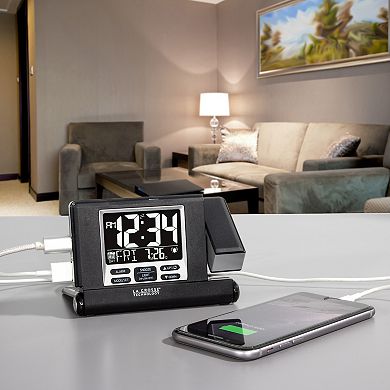 La Crosse Technology Digital Travel Projection Alarm with Fold out Stand
