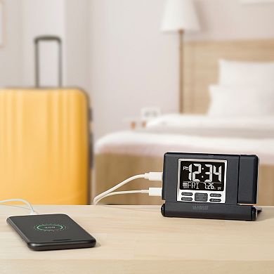 La Crosse Technology Digital Travel Projection Alarm with Fold out Stand