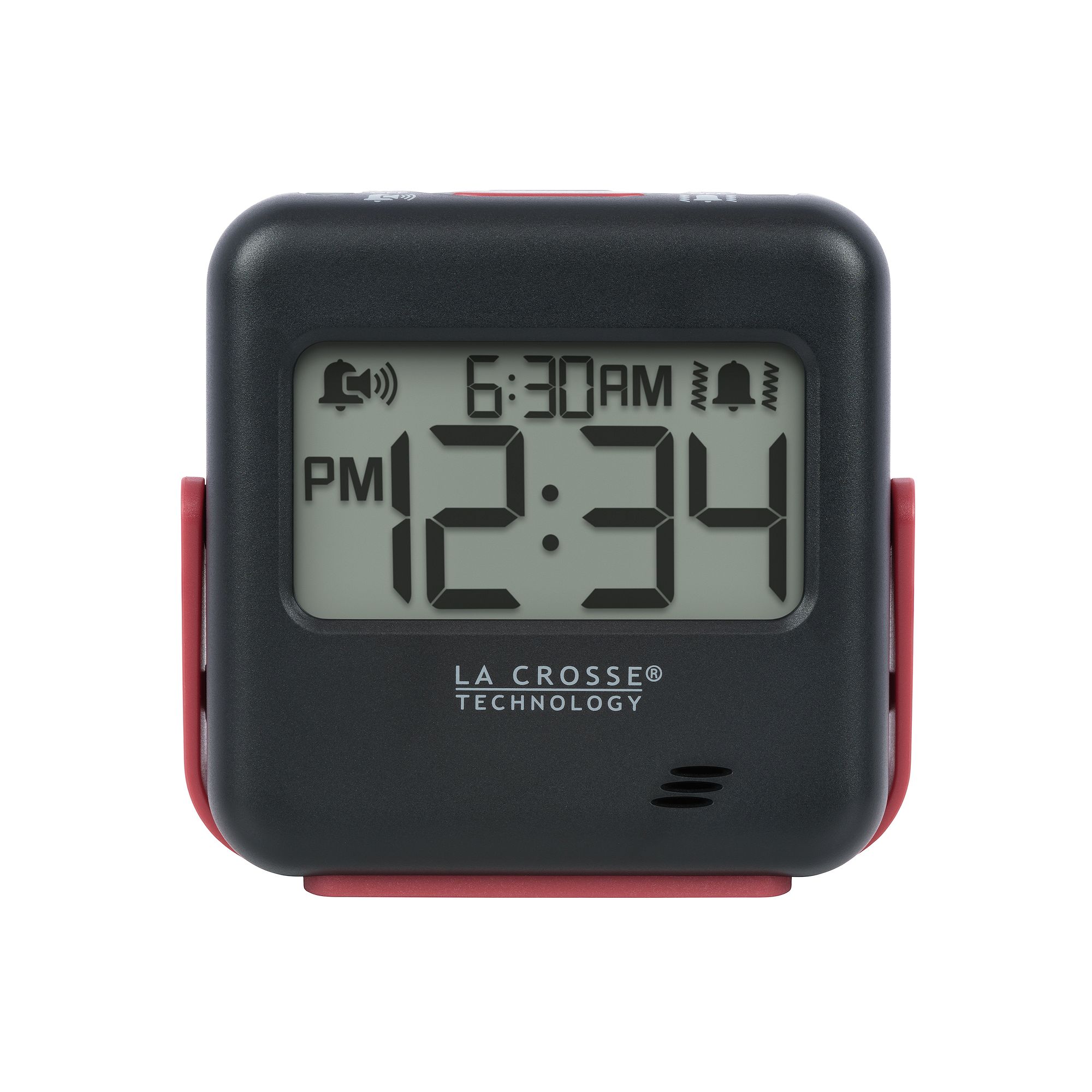 La Crosse Technology Digital Vibration Travel Alarm Clock, Dark Gray