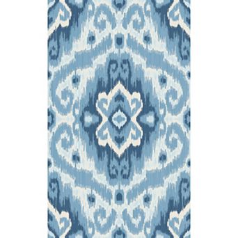 RoomMates Blue Bohemian Ikat Peel and Stick Wallpaper