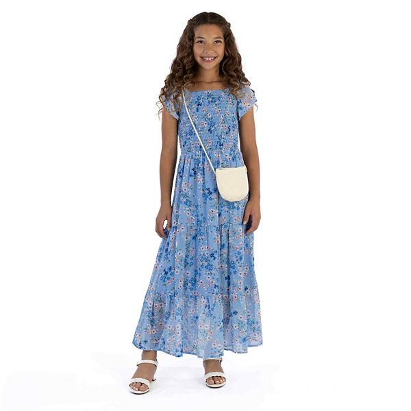 Speechless Girls 7-16 Off Shoulder High Low Floral Dress