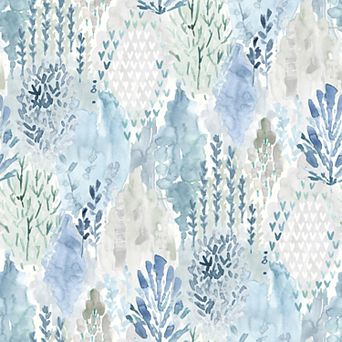 RoomMates Watercolor Tree Mosaic Peel & Stick Wallpaper