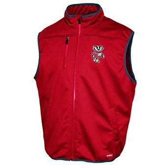 Men's Wisconsin Badgers Zip Up Softshell Vest