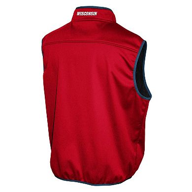 Men's Wisconsin Badgers Zip Up Softshell Vest