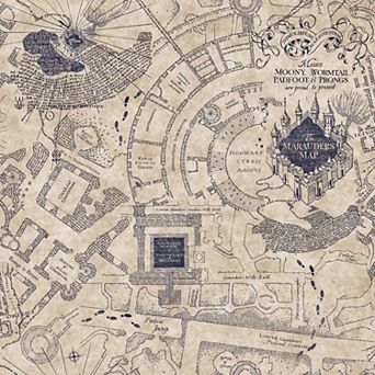 RoomMates Harry Potter Marauder's Map Peel and Stick Wallpaper