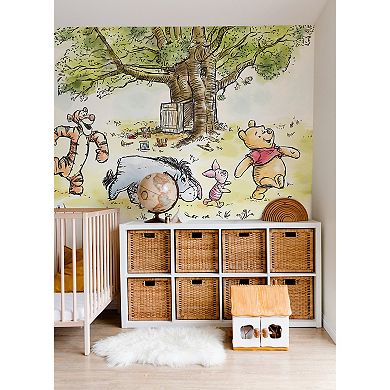 Disney's Winnie The Pooh Watercolor Peel & Stick Wallpaper Mural by RoomMates
