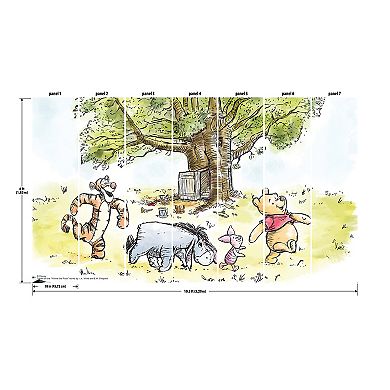 Disney's Winnie The Pooh Watercolor Peel & Stick Wallpaper Mural by RoomMates