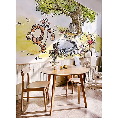 Disney's Winnie The Pooh Watercolor Peel & Stick Wallpaper Mural by RoomMates