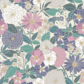 RoomMates Beige Bohemian Floral Peel & Stick Wallpaper