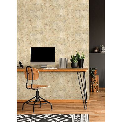 RoomMates Tan Game of Thrones Map Peel & Stick Wallpaper