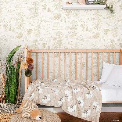 Disney's Winnie The Pooh RoomMates Beige Toile Peel and Stick Wallpaper