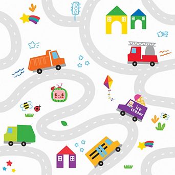 RoomMates CoComelon Road Map Peel and Stick Wallpaper