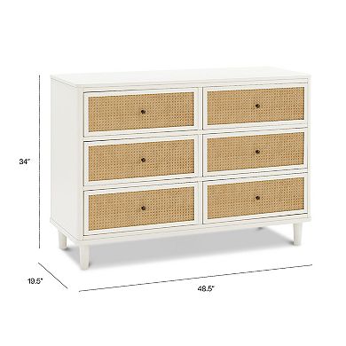 Namesake Marin with Cane 6 Drawer Assembled Dresser