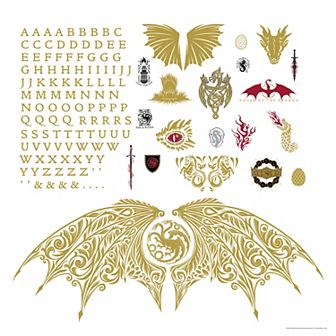 RoomMates Gold House of the Dragon Wall Decals with Personalization
