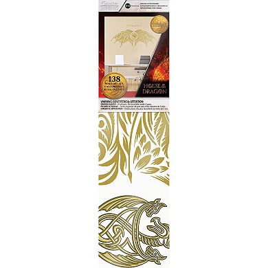 RoomMates Gold House of the Dragon Wall Decals with Personalization