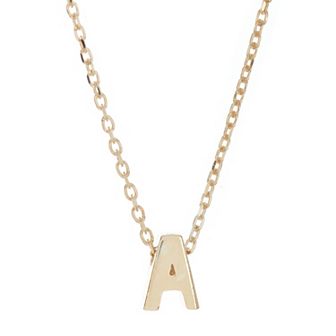 Adornia Mini Initial Pendant Necklace