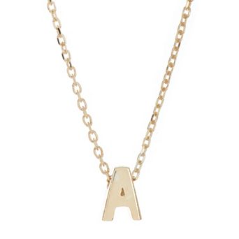 Adornia Mini Initial Pendant Necklace