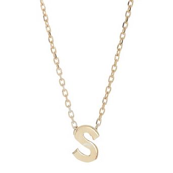 Adornia Mini Initial Pendant Necklace