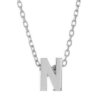 Adornia Mini Initial Pendant Necklace