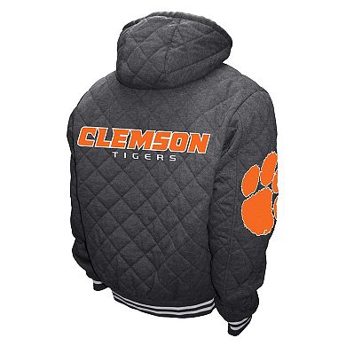 Men's Clemson Tigers Hooded Diamond Quilt Jacket