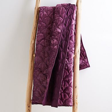 Levtex Home Ellora Plum Quilted Throw