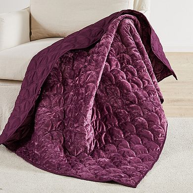 Levtex Home Ellora Plum Quilted Throw
