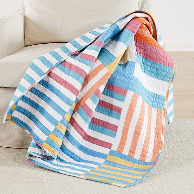 Levtex Home Sol Stripe Patch Quilted Throw