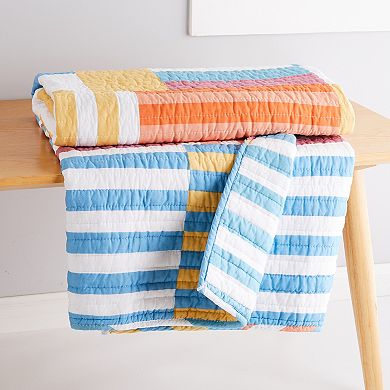 Levtex Home Sol Stripe Patch Quilted Throw