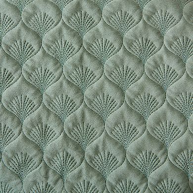 Levtex Home Birch Hill Merano Velvet Sea Spray Quilted Throw