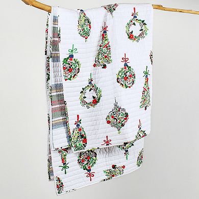 Levtex Home Festive Baubles Quilted Throw