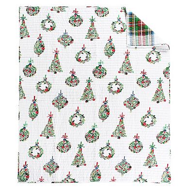 Levtex Home Festive Baubles Quilted Throw
