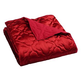 Levtex Home Caserta Velvet Red Quilted Throw