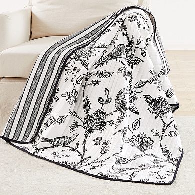 Levtex Home Tanzie Black Quilted Throw